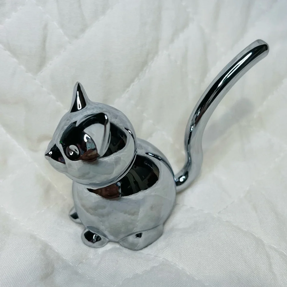 METAL CAT RING HOLDER/PAPERWEIGHT - Picture 6 of 6